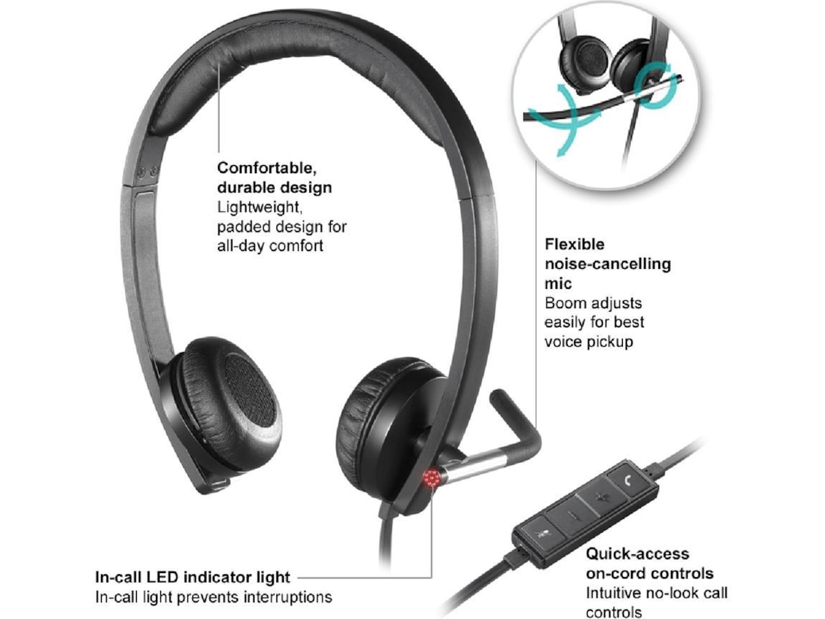 Logitech H650e Stereo PC Headset Headset