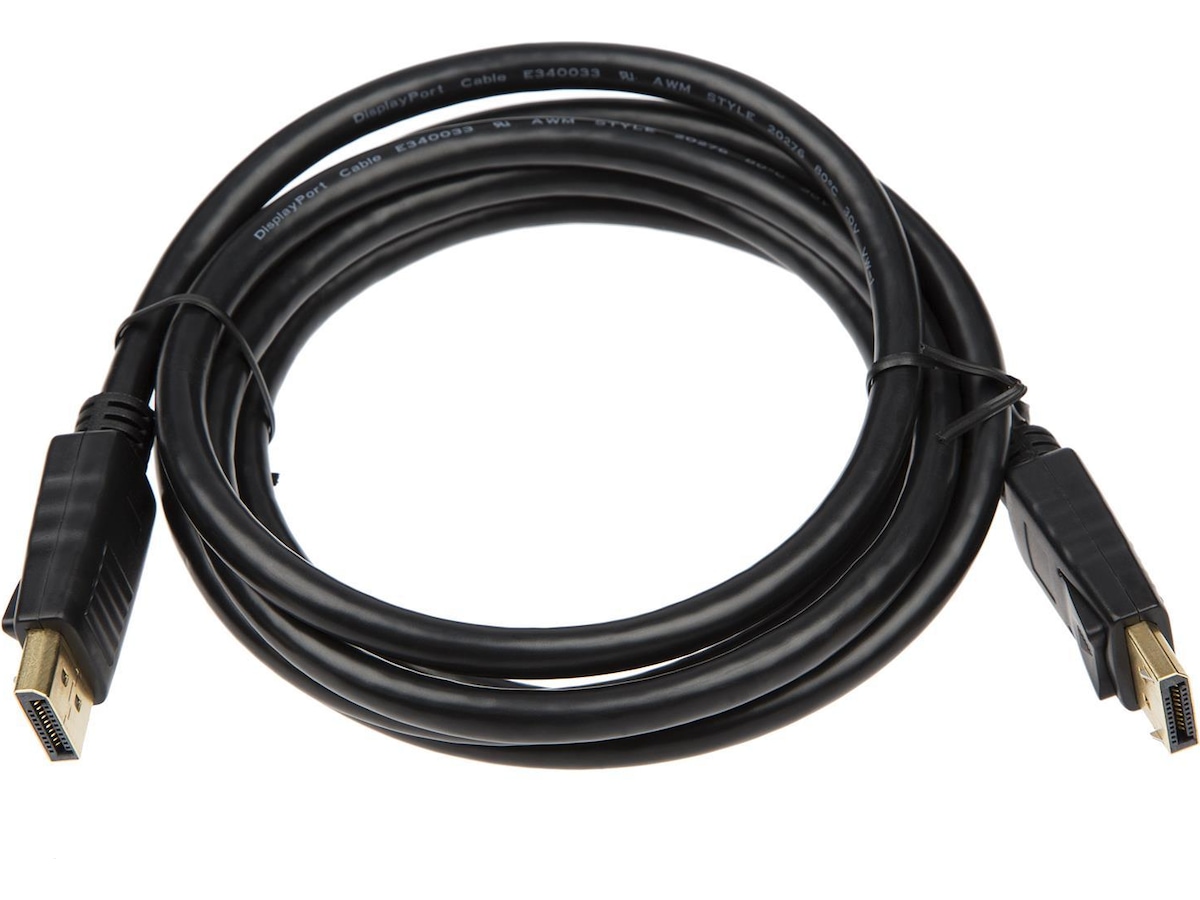 Displayport kabel 1m (svart) Skärmkablar