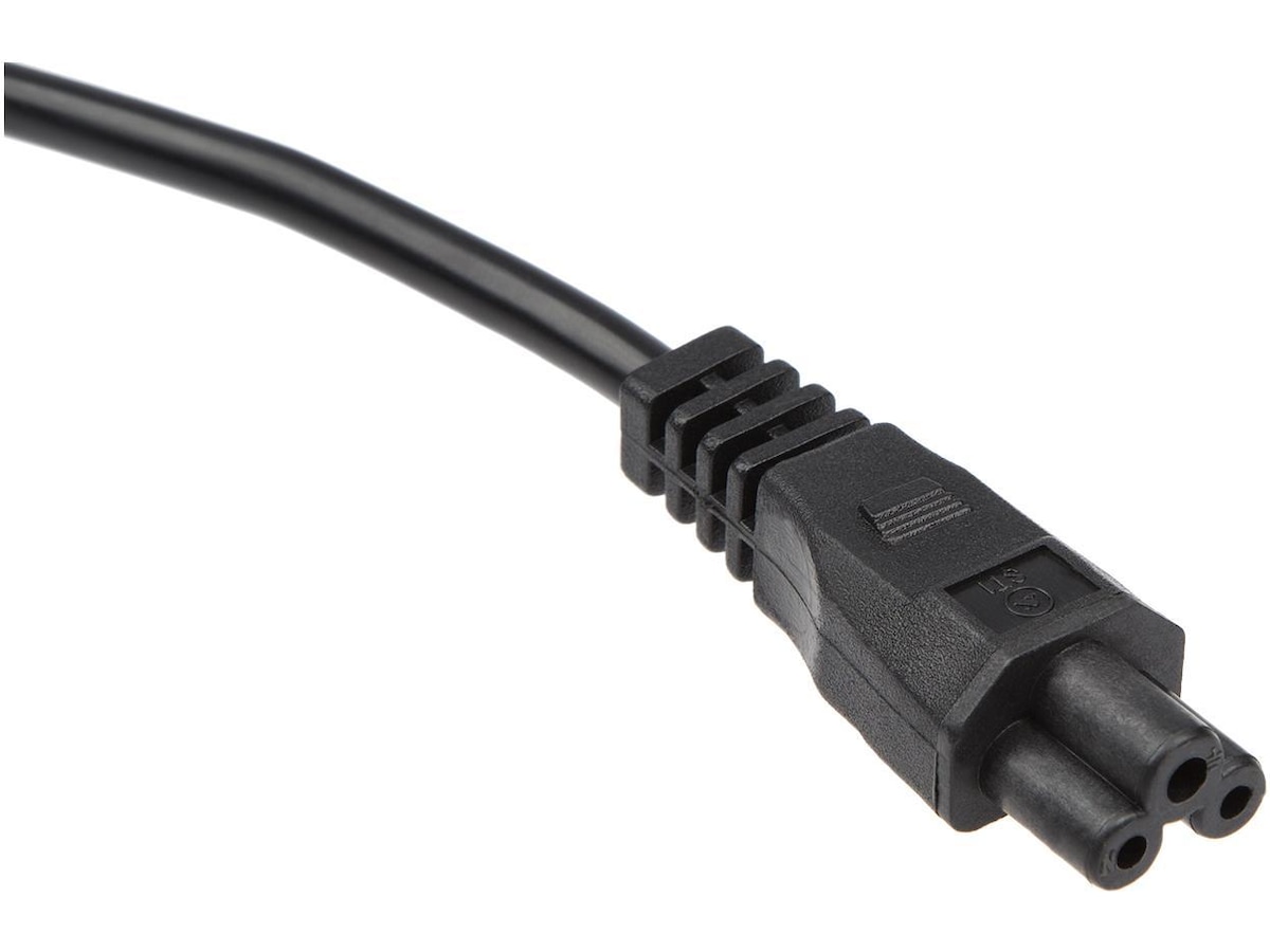 C5 till Schuko Strömkabel 2m (svart) Strömkablar