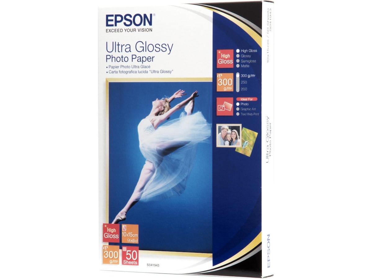 Epson Ultra Glossy Photo Paper 10x15cm Papper