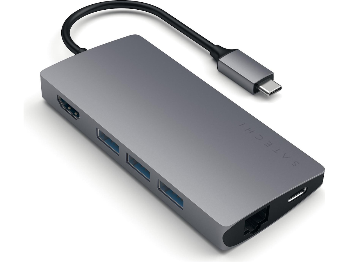 Satechi MultiPort 4K Docking V2 (rymdgrå) Dockningsstation och USB-hub