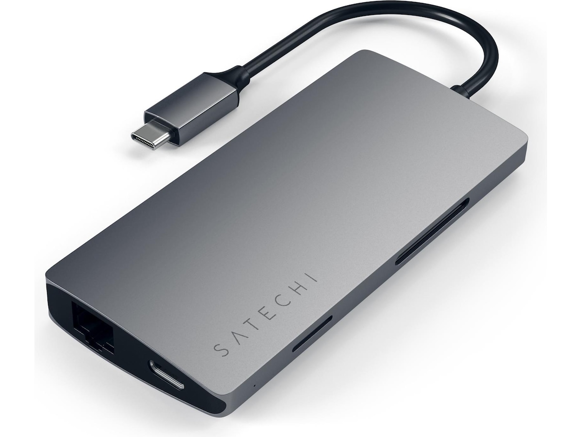 Satechi MultiPort 4K Docking V2 (rymdgrå) Dockningsstation och USB-hub