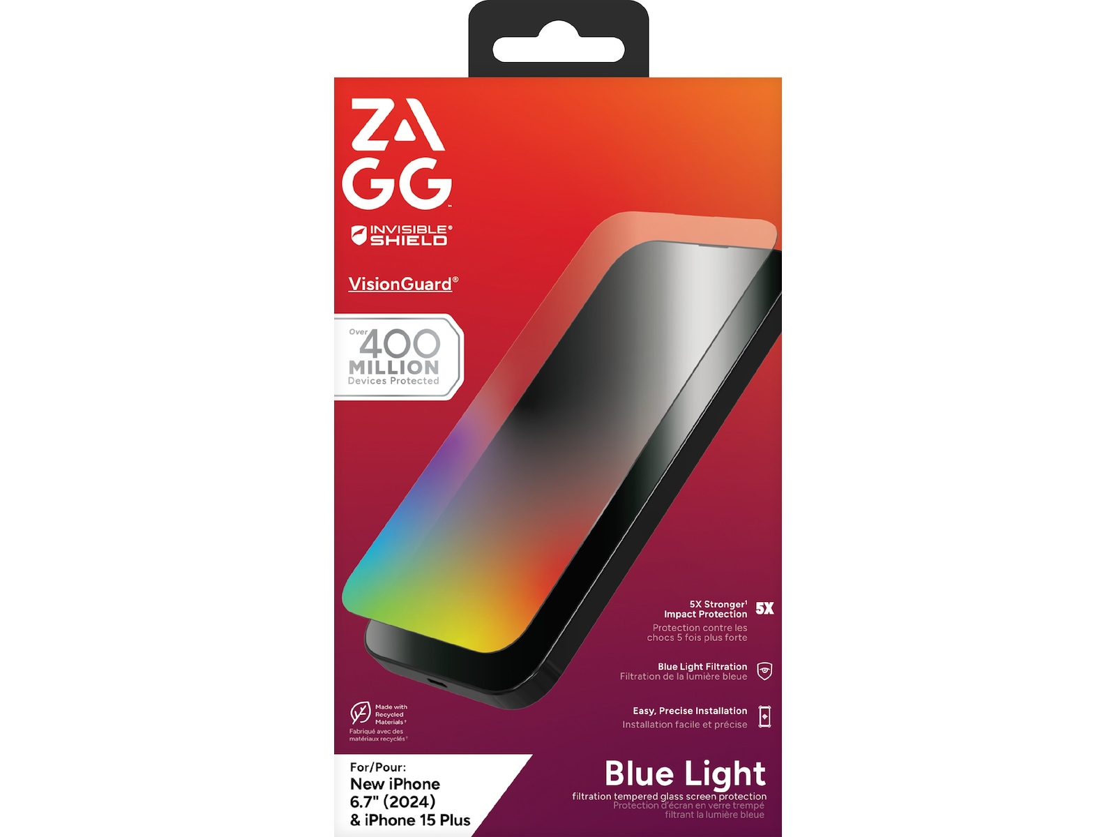 InvisibleShield Glass Elite VisionGuard iPhone 16 Plus/15 Plus Skärmskydd Skärmskydd mobiltelefon