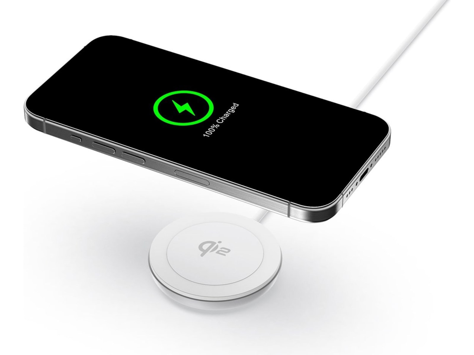 Andersson Qi2 15W Trådlös laddare (vit) Trådlös laddare