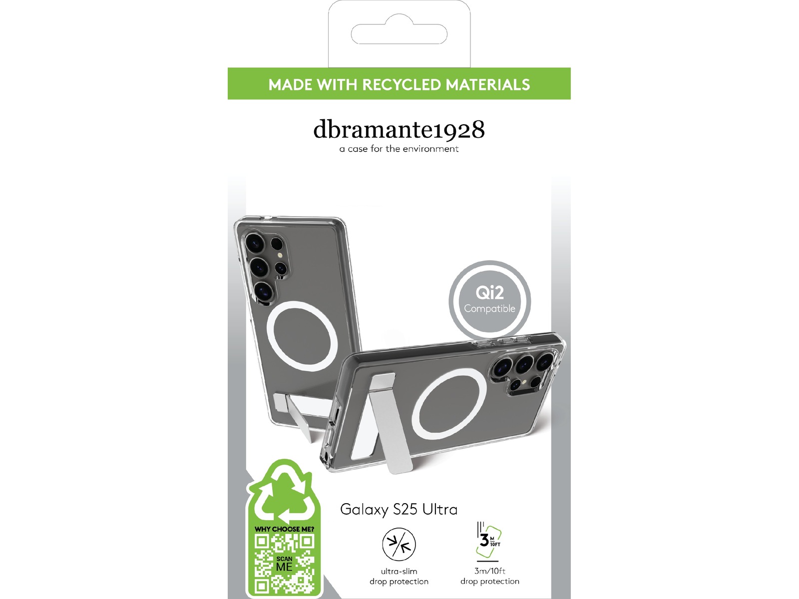 dbramante1928 Galaxy S25 Ultra Iceland Pro Qi2 skal (transparent) Mobilskal