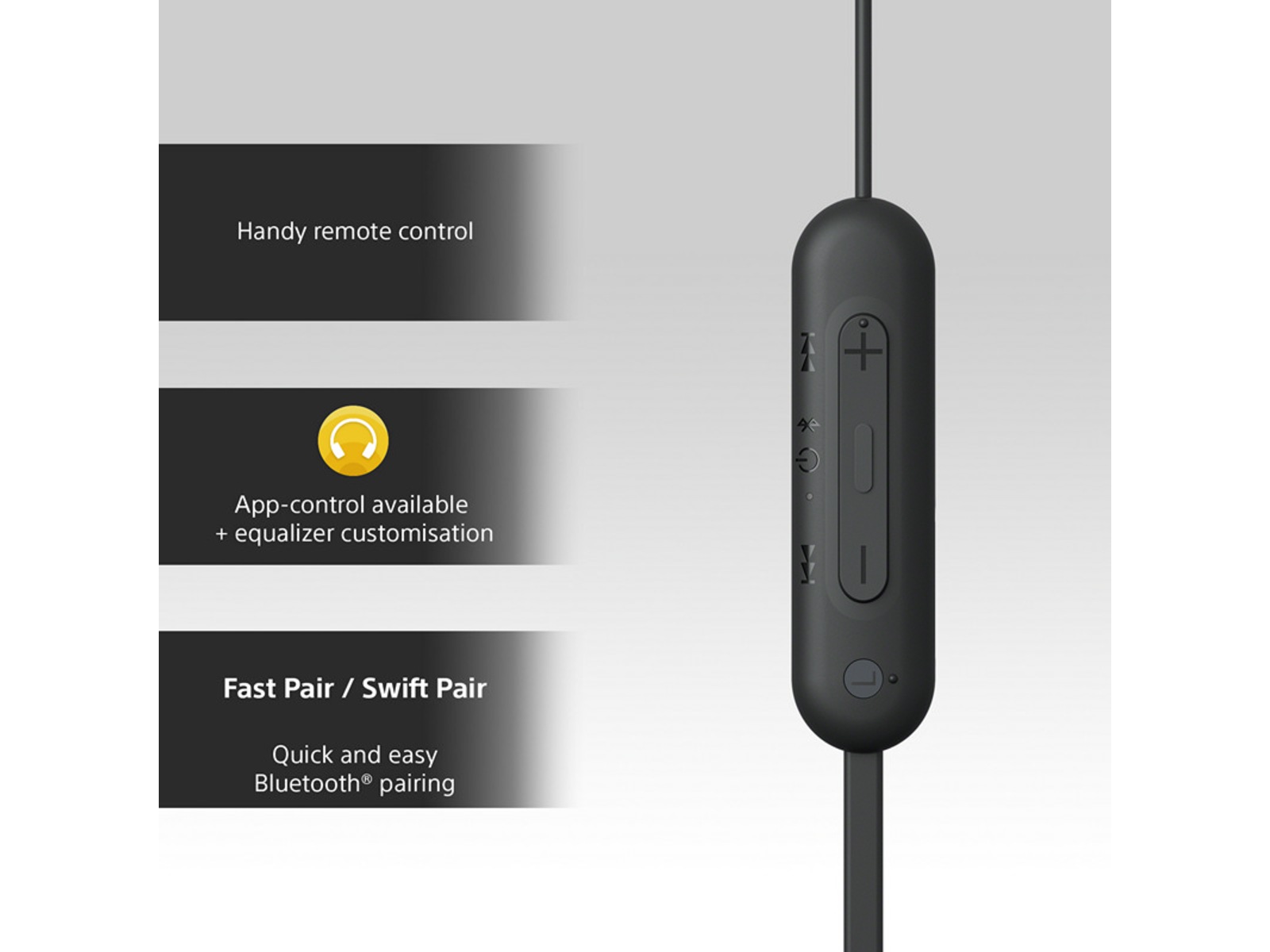 Sony WI-C100 Trådlösa Hörlurar, In-ear (svart) In-ear hörlurar