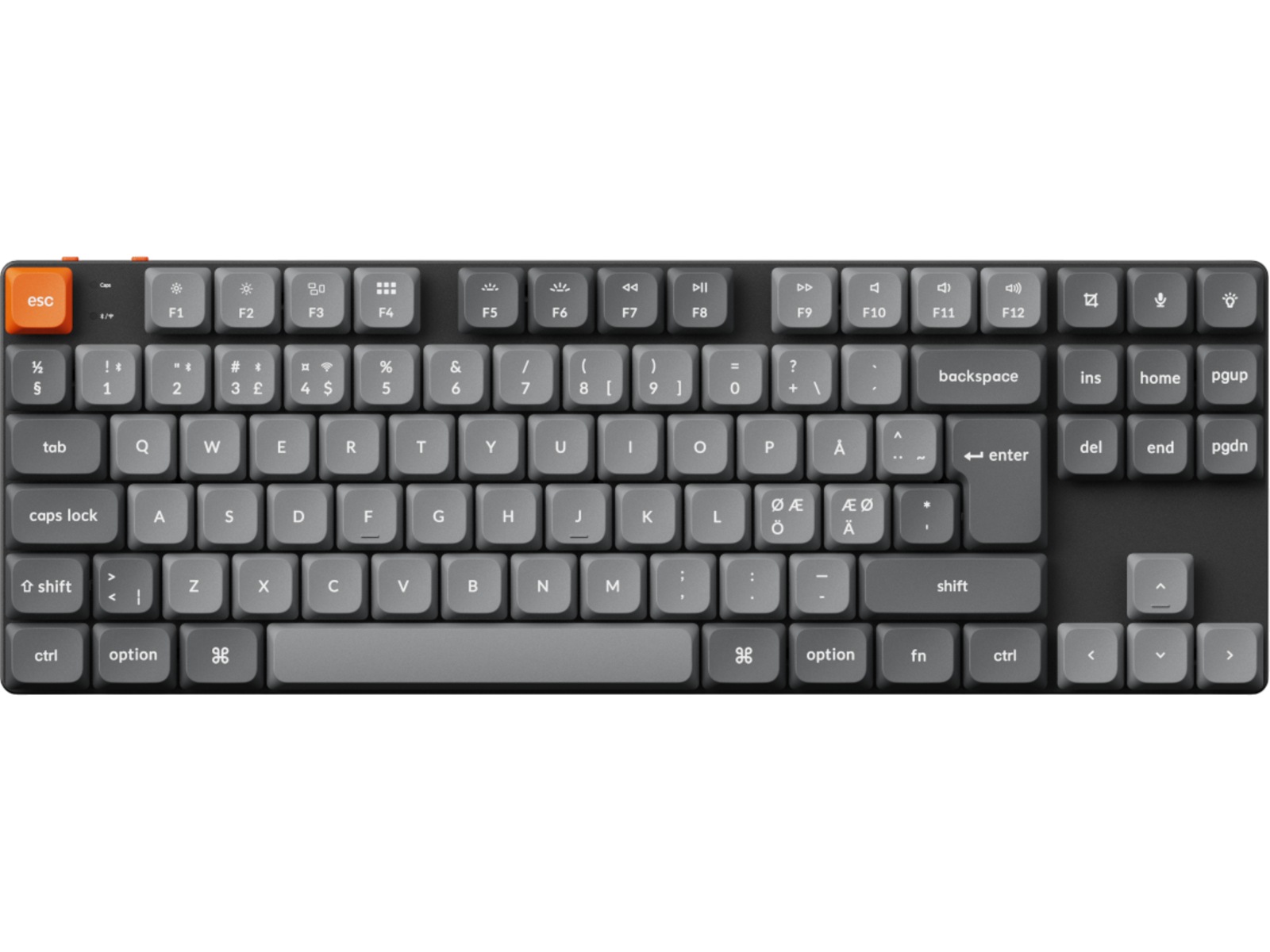 Keychron K1 MAX QMK/VIA Gateron Brown trådlöst gamingtangentbord Gamingtangentbord