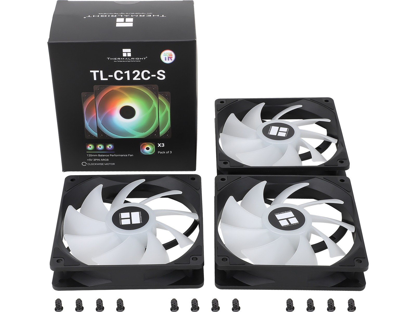 Thermalright TL-C12C-S ARGB 120mm Fläkt 3-Pack (svart) Fläkt