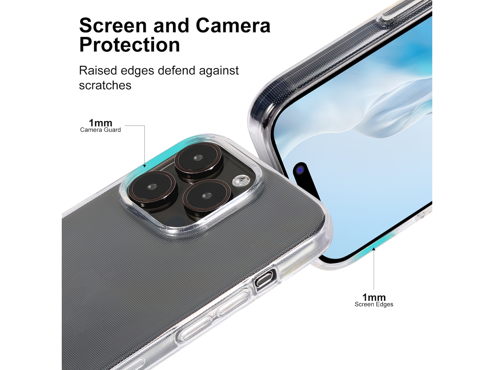 iiglo iPhone 15 Pro Silikonskydd (transparent) Mobilskal