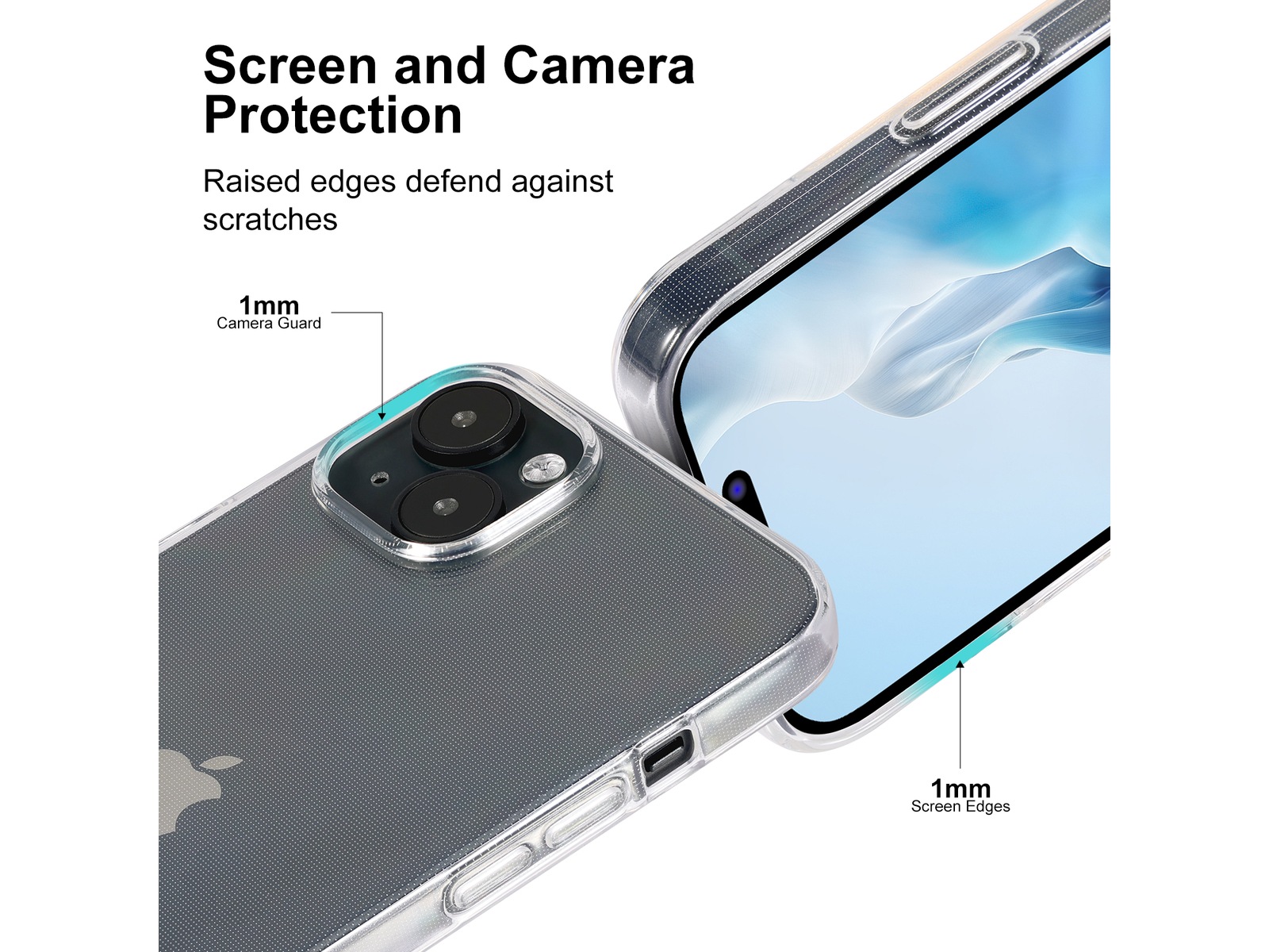 iiglo iPhone 15 Plus Silikonskydd (transparent) Mobilskal