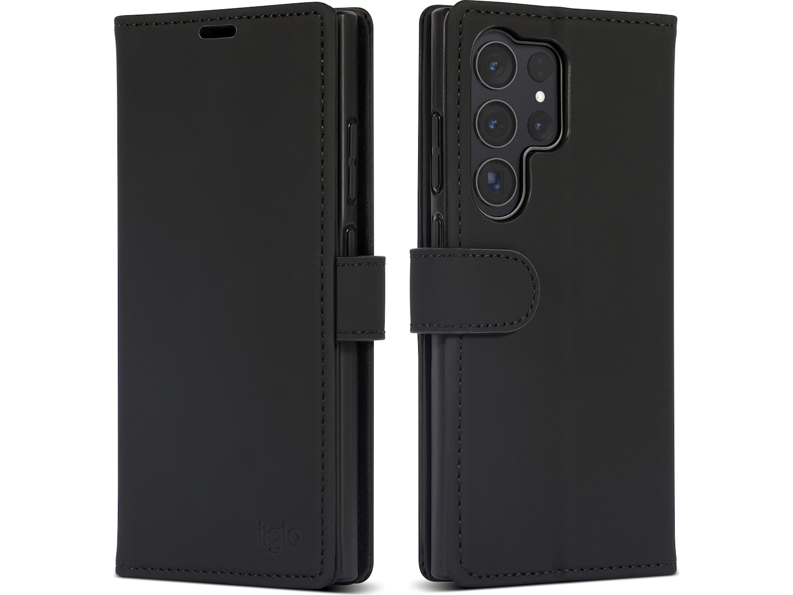 iiglo Galaxy S24 Ultra Plånboksfodral (svart) Mobilskal