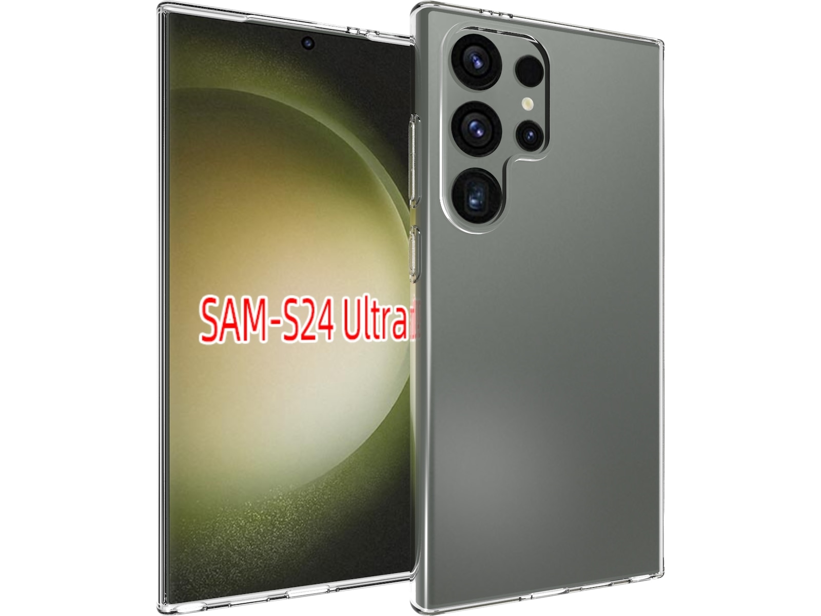 iiglo Galaxy S24 Ultra Silikonskydd (transparent) Mobilskal