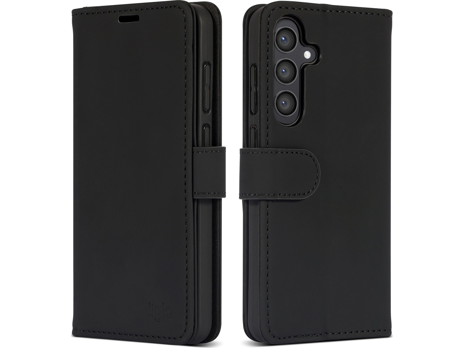 iiglo Galaxy S24+ Plånboksfodral (svart) Mobilskal