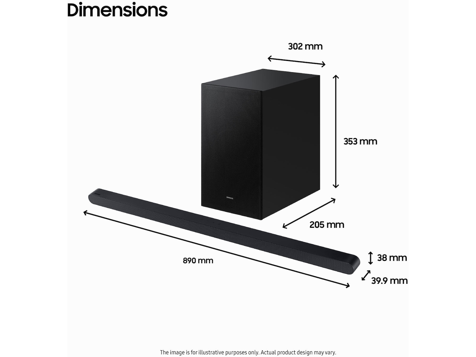 Samsung HW-S710D soundbar med subwoofer (svart) Soundbars