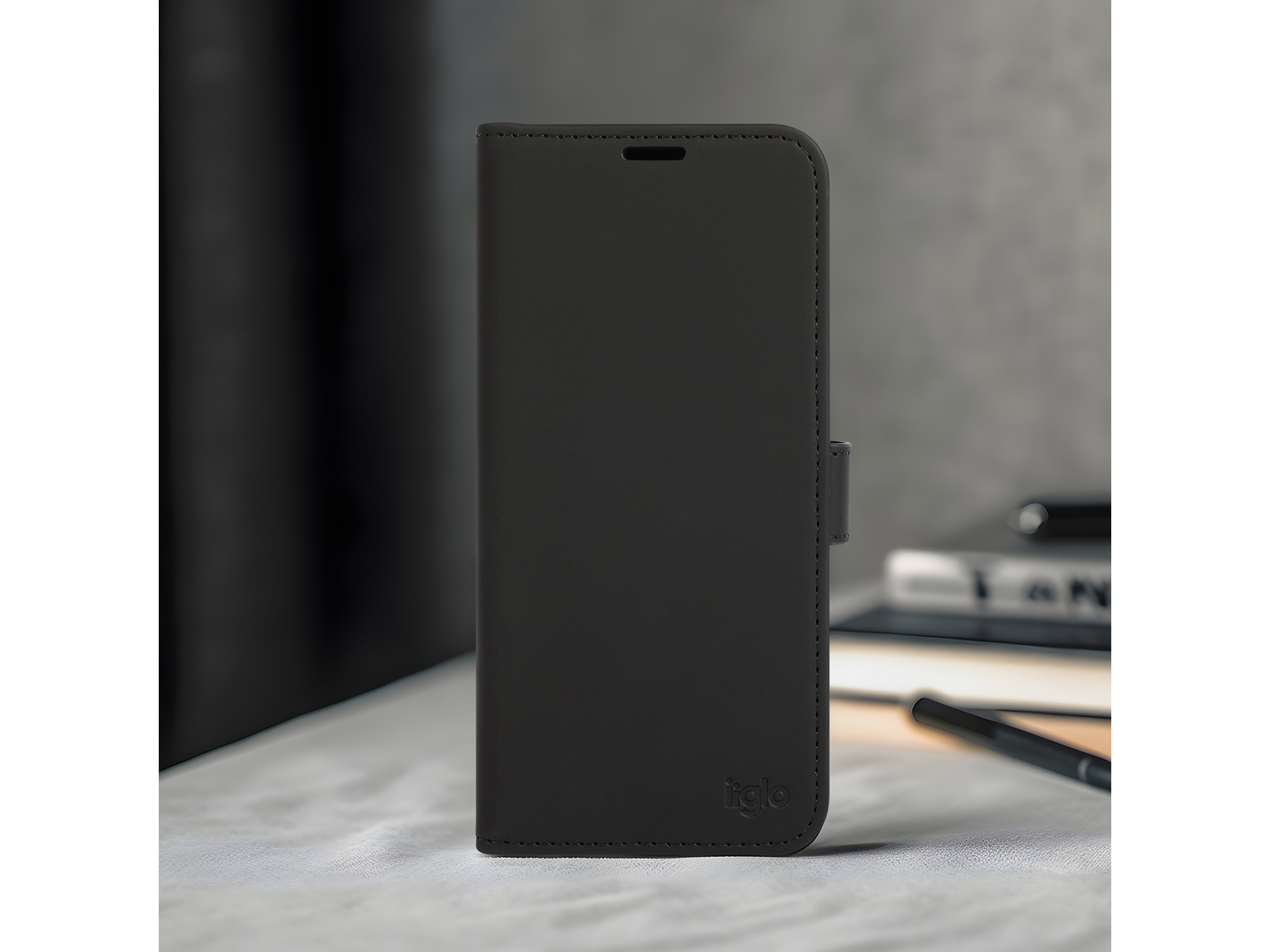 iiglo Galaxy Xcover 7 Pro Plånboksfodral (svart) Mobilskal