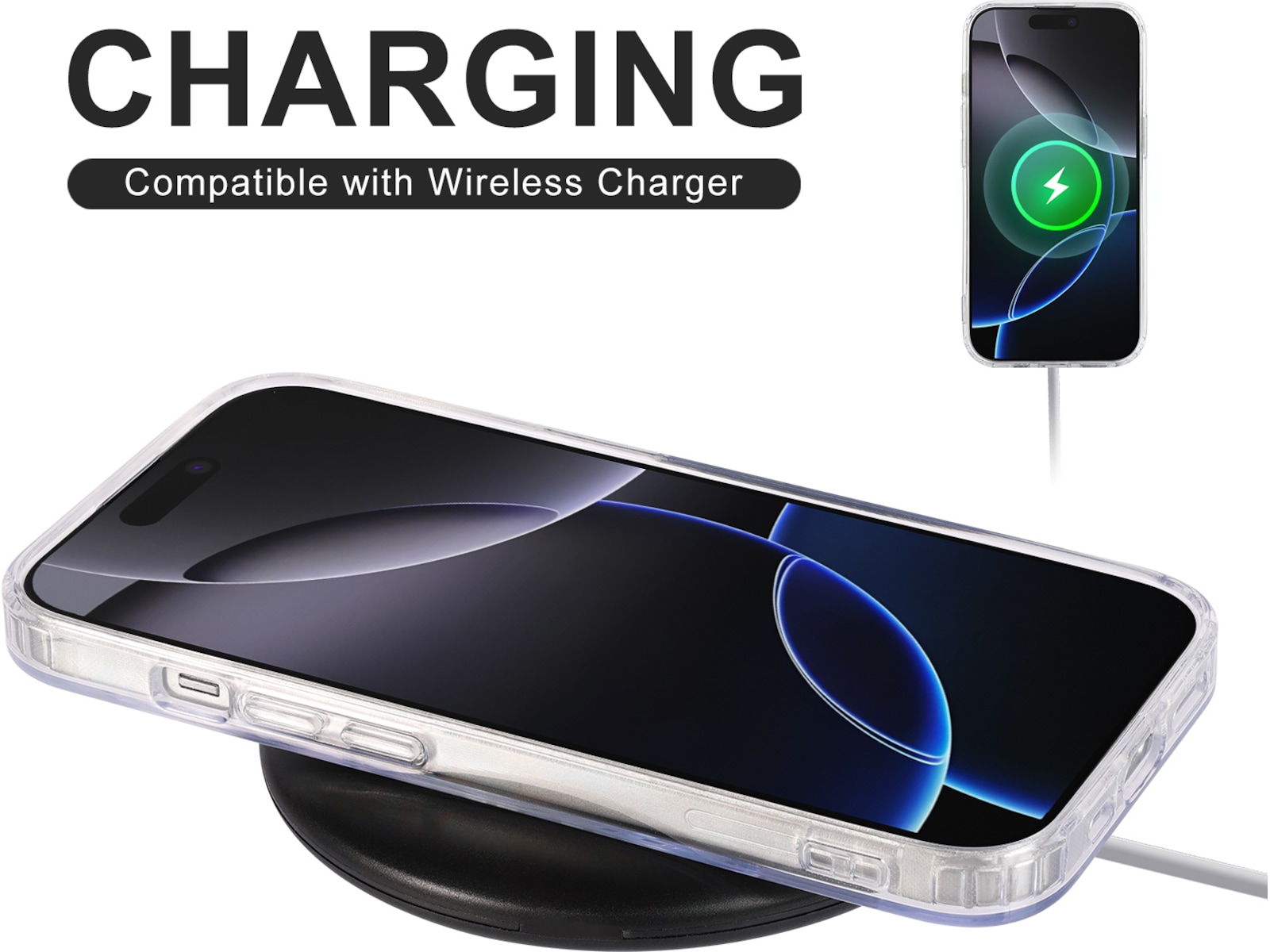 iiglo iPhone 16 Pro Max Magnetic Clear Case (transparent) Mobilskal