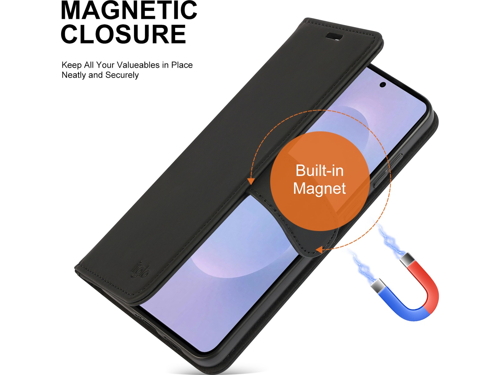 iiglo Galaxy S25 Edge Plånboksfodral Mobilskal