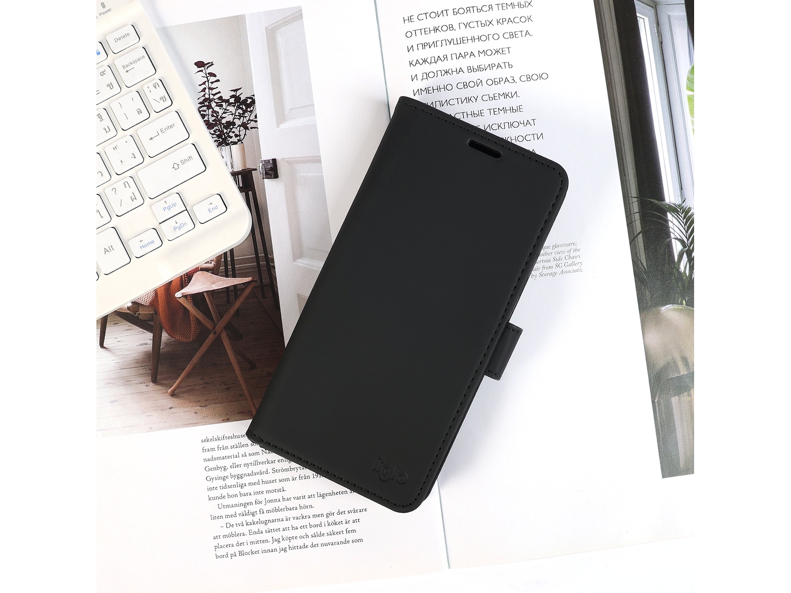 iiglo Galaxy S25 Edge Plånboksfodral Mobilskal