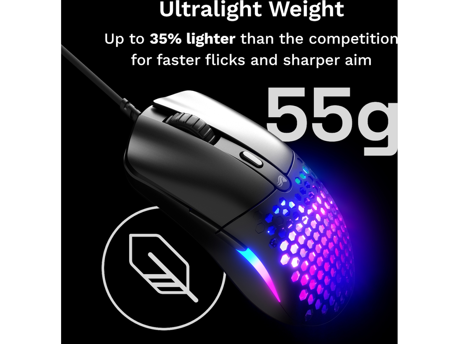 Glorious Model O Eternal gaming mus (svart) Gamingmus