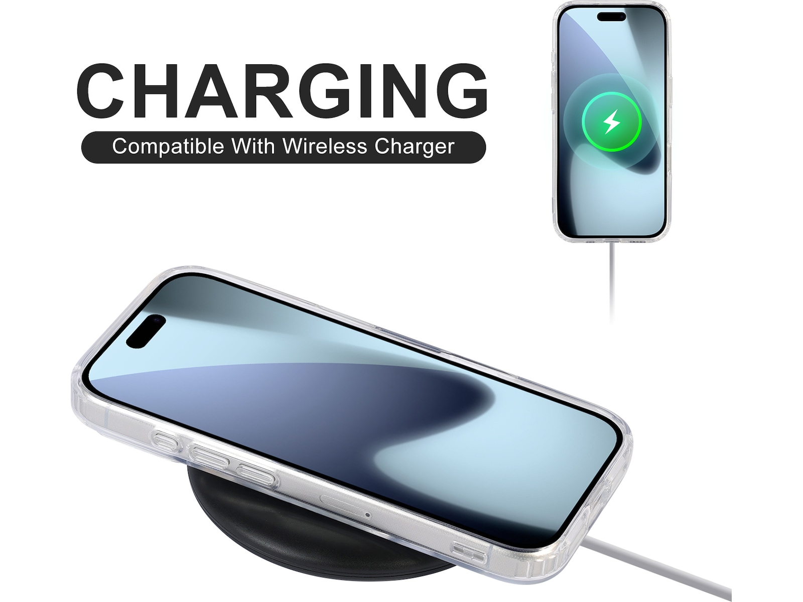 iiglo iPhone 17 Pro Magnetic Silikonskal (transparent) Mobilskal