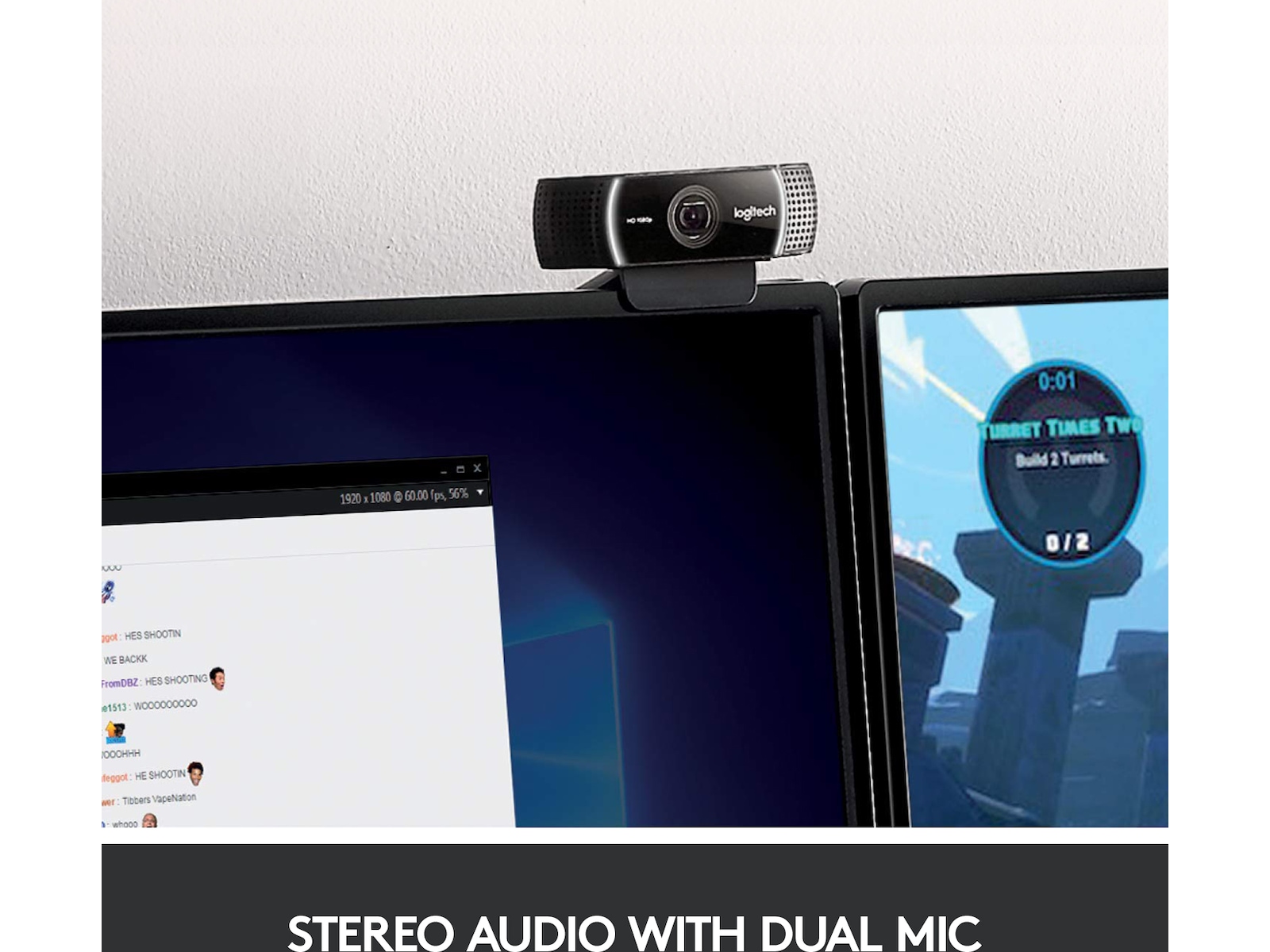 Logitech C922 30FPS 1080P professionell strömmande webbkamera Webbkamera