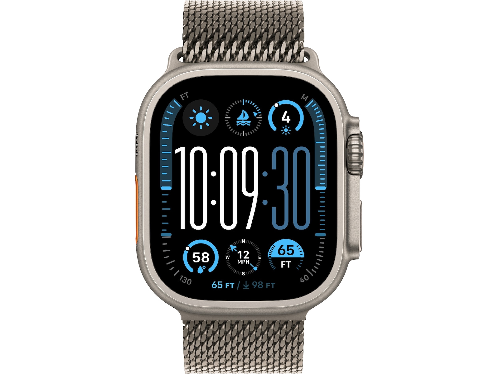 Apple Watch 49mm Titanium Milanese Loop (natural) Armband