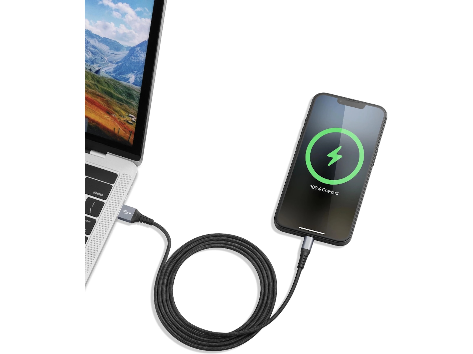 Andersson USB-A till Lightning kabel 3m (svart) USB-kablar