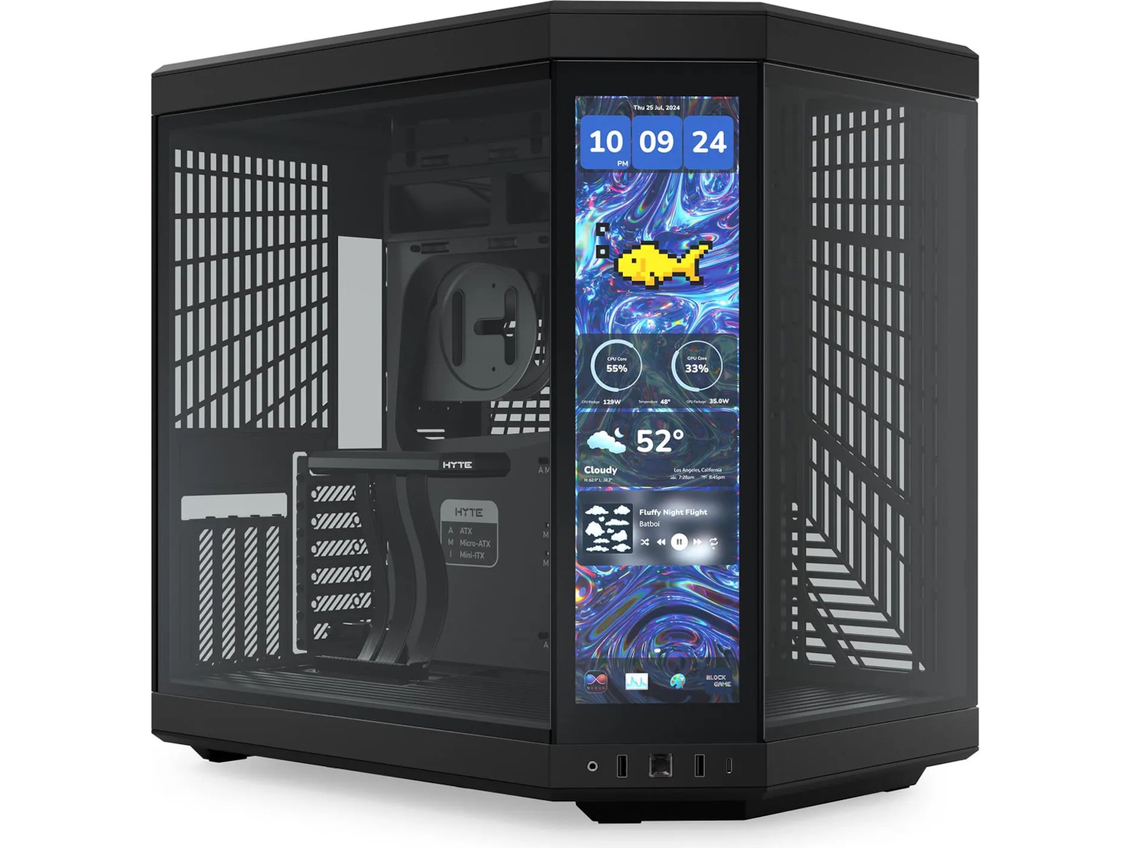 HYTE Y70 Touch Infinite 14,5" Mid Tower (svart) Midi tower