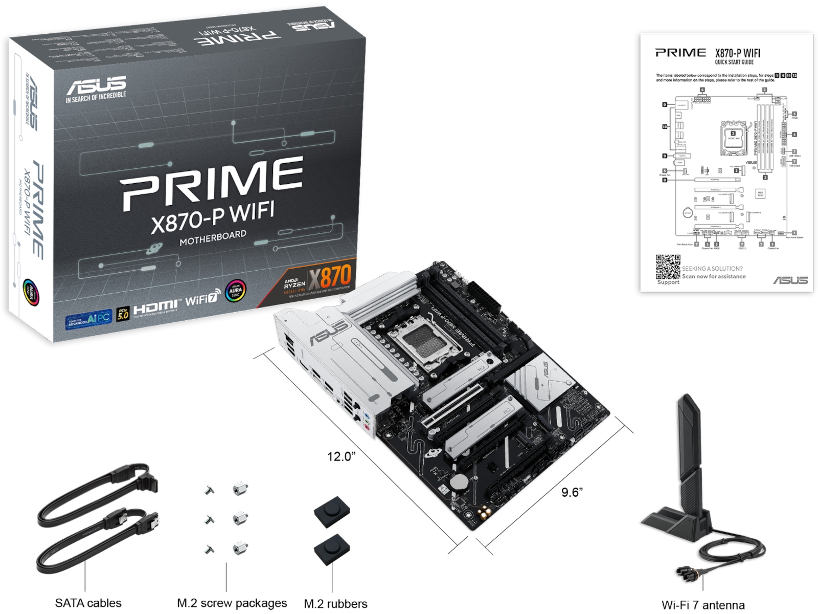 ASUS PRIME X870-P WIFI Moderkort AMD Socket