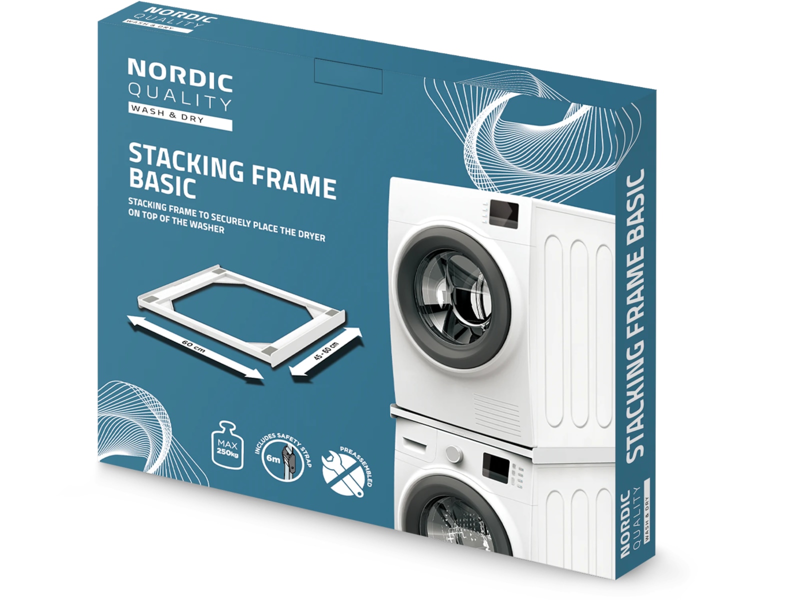 Nordic Quality Staplingsram basic, tunn Tillbehör till tvättmaskiner & torktumlare