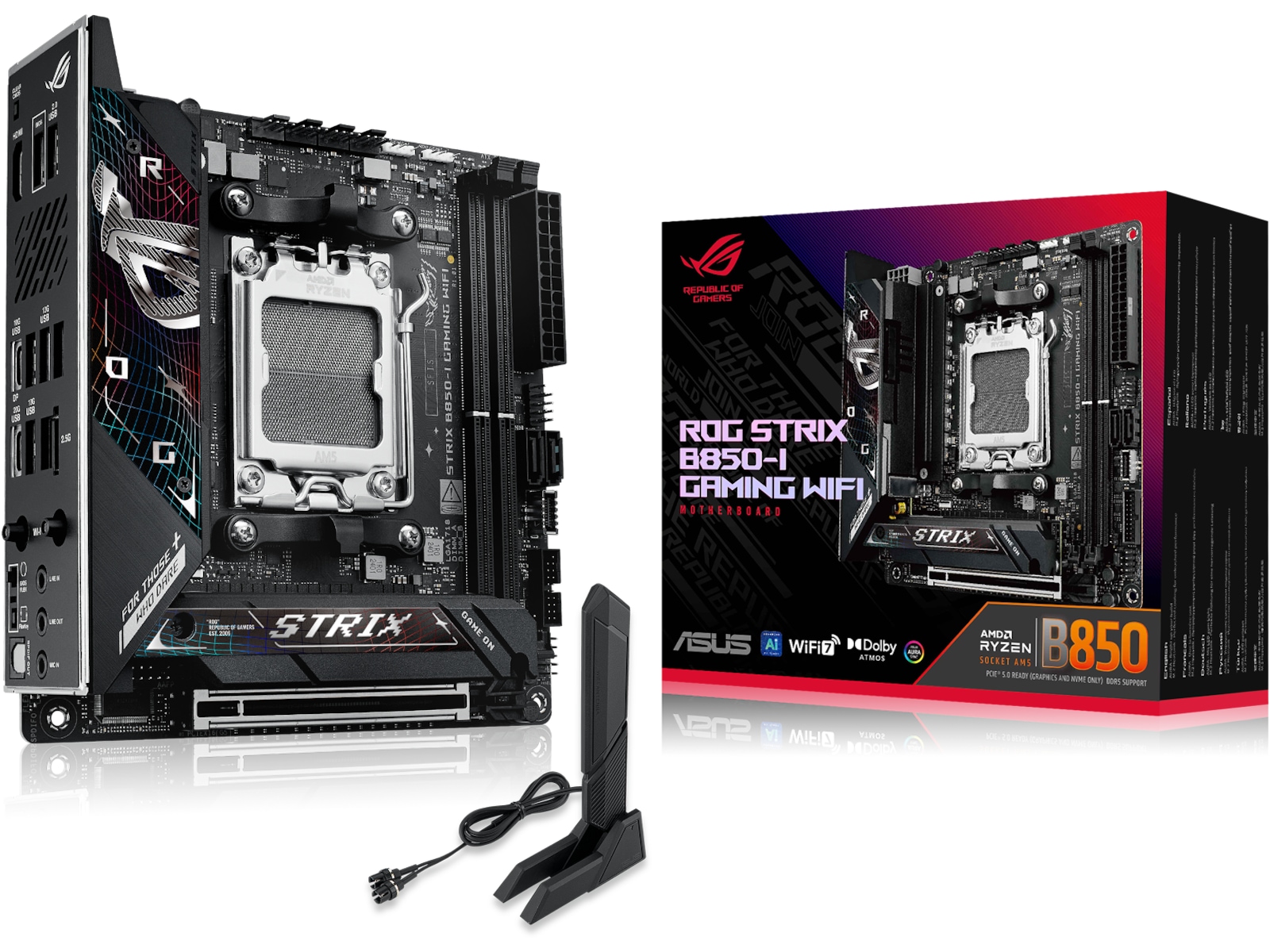 ASUS ROG STRIX B850-I GAMING WIFI Moderkort AMD Socket