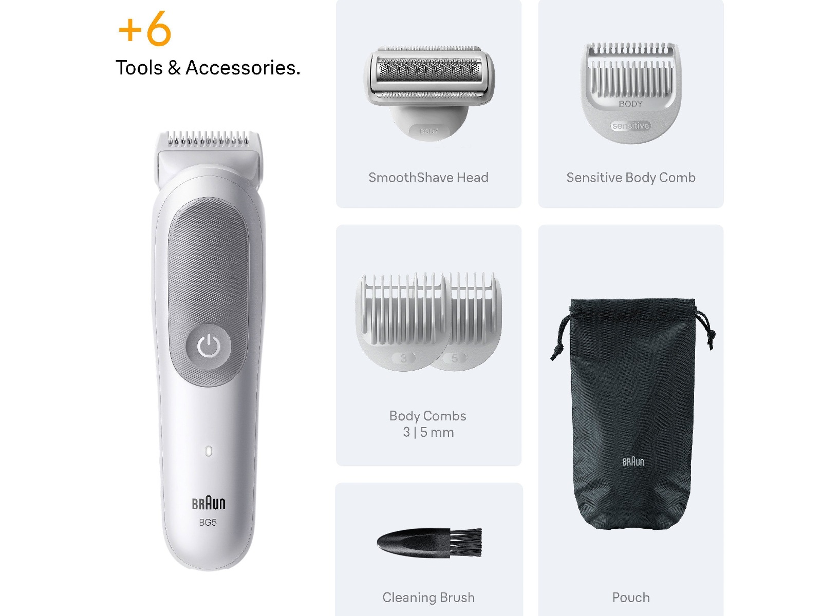 Braun Series 5 kroppstrimmer (grå) Rakapparat