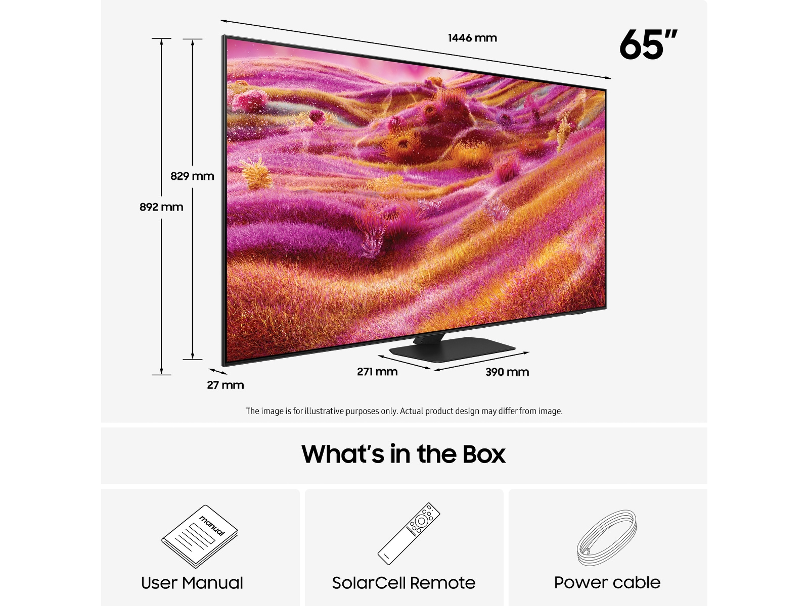 Samsung 65" QN90F Neo QLED 4K Mini LED Smart TV (2025) 60 - 69 tums TV