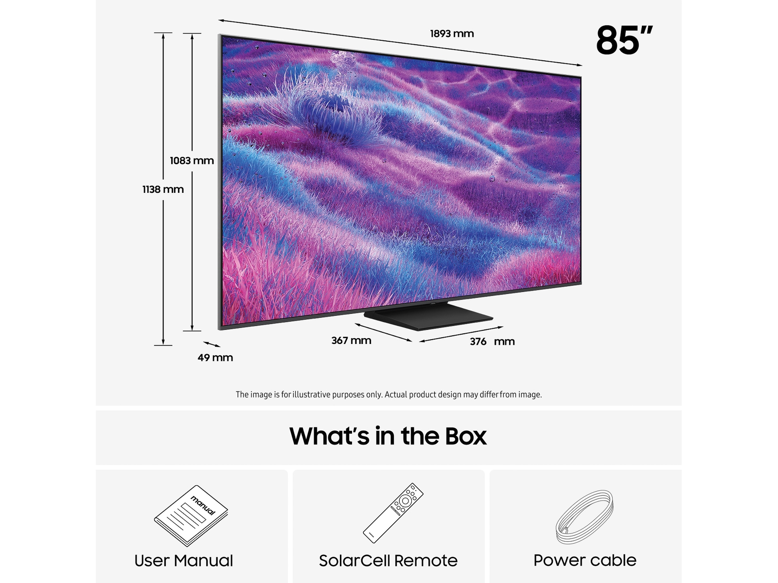 Samsung 85" QN80F Neo QLED 4K Mini LED Smart TV (2025) Över 80 tums TV