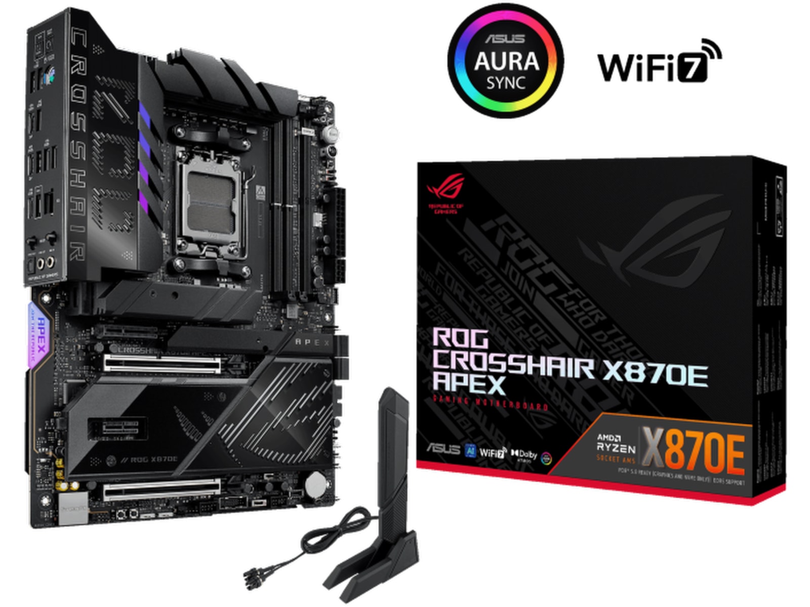 ASUS ROG CROSSHAIR X870E APEX Moderkort AMD Socket