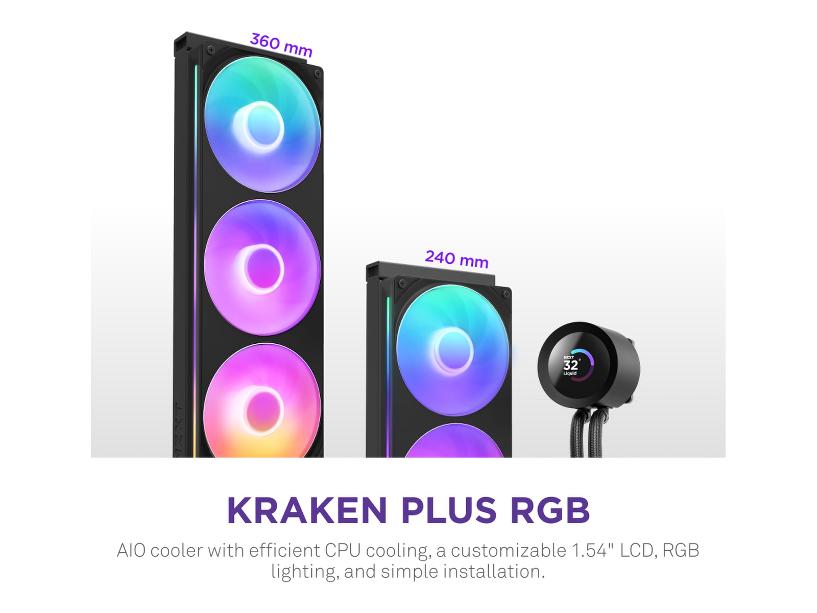 NZXT Kraken Plus 360 RGB Kylare (svart) CPU - Vattenkylning