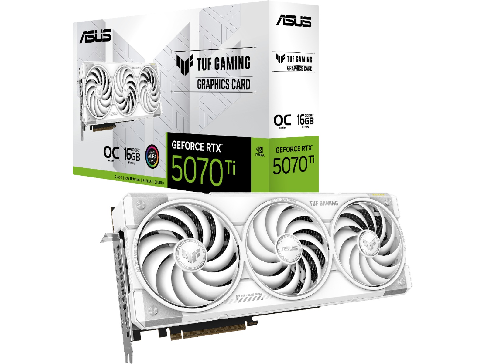 Asus TUF Gaming GeForce RTX 5070 Ti OC (vit) Grafikkort