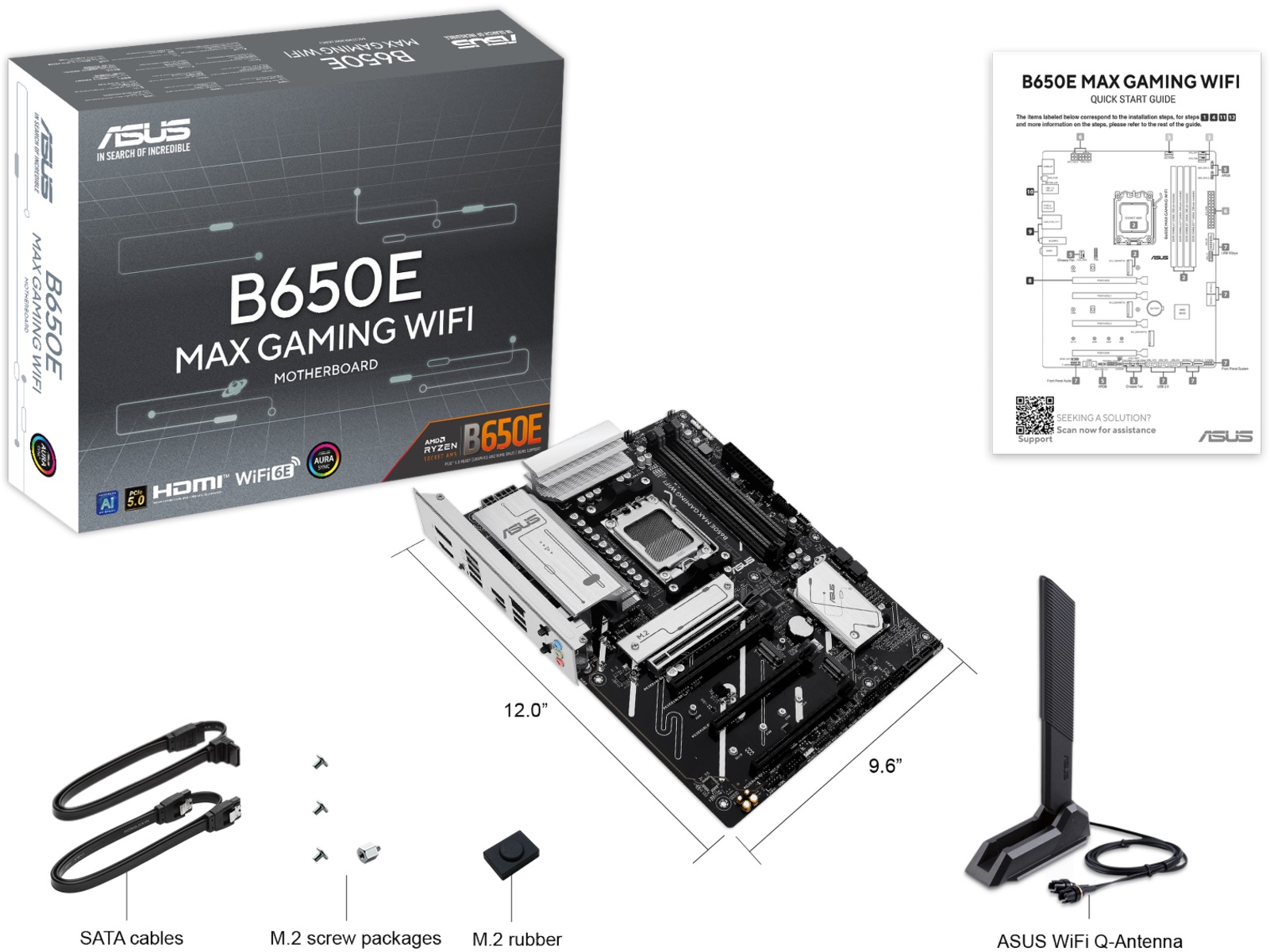 Asus B650E MAX GAMING WIFI Moderkort AMD Socket