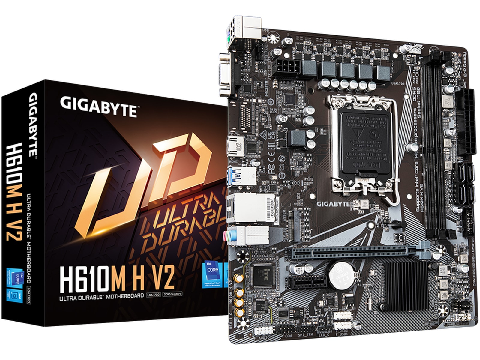 Gigabyte H610M H V2 Moderkort Intel Socket