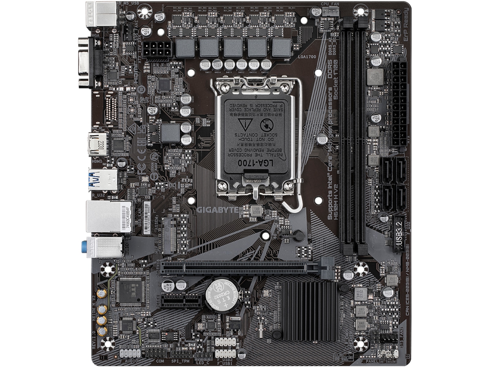 Gigabyte H610M H V2 Moderkort Intel Socket