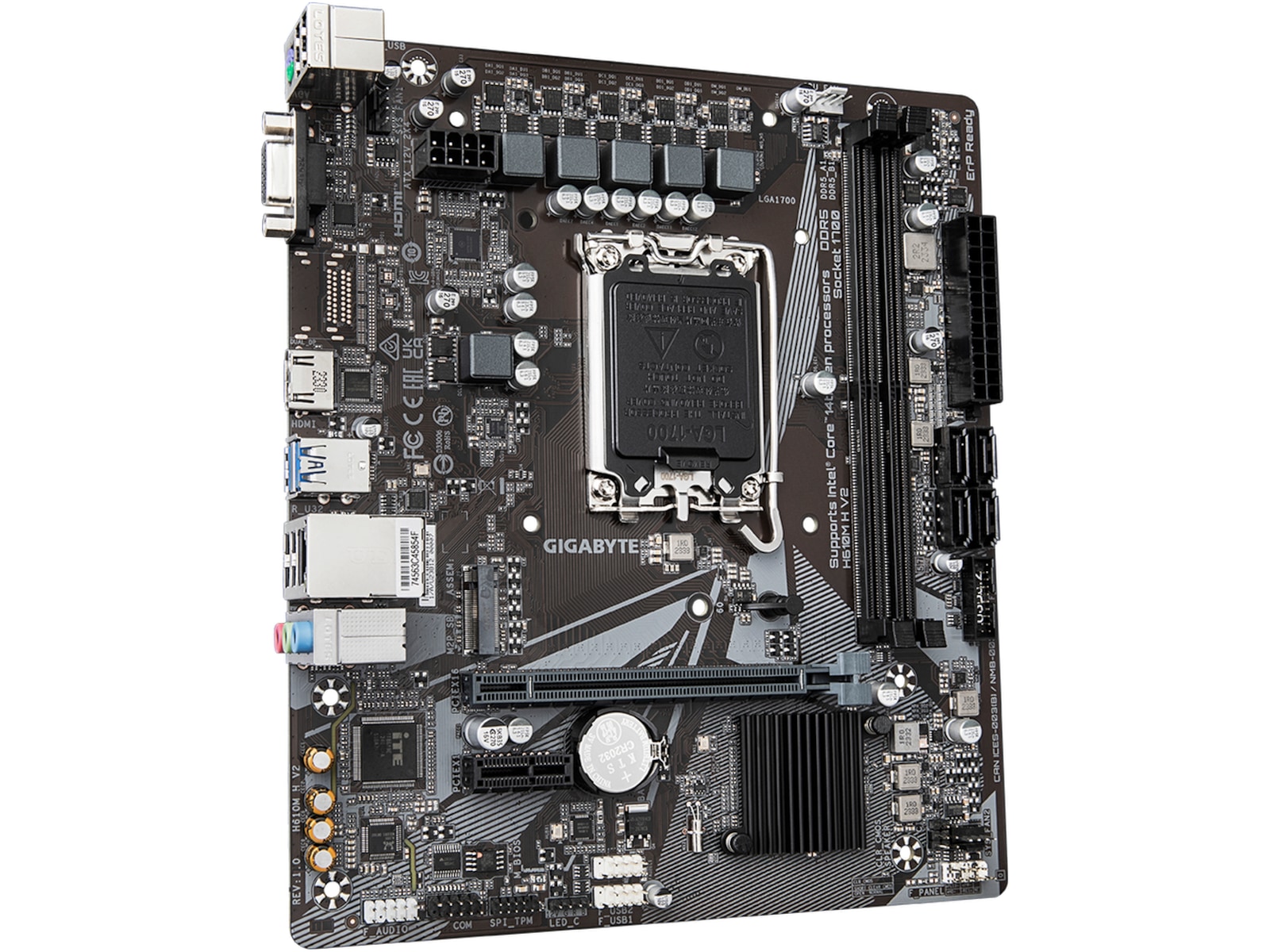 Gigabyte H610M H V2 Moderkort Intel Socket