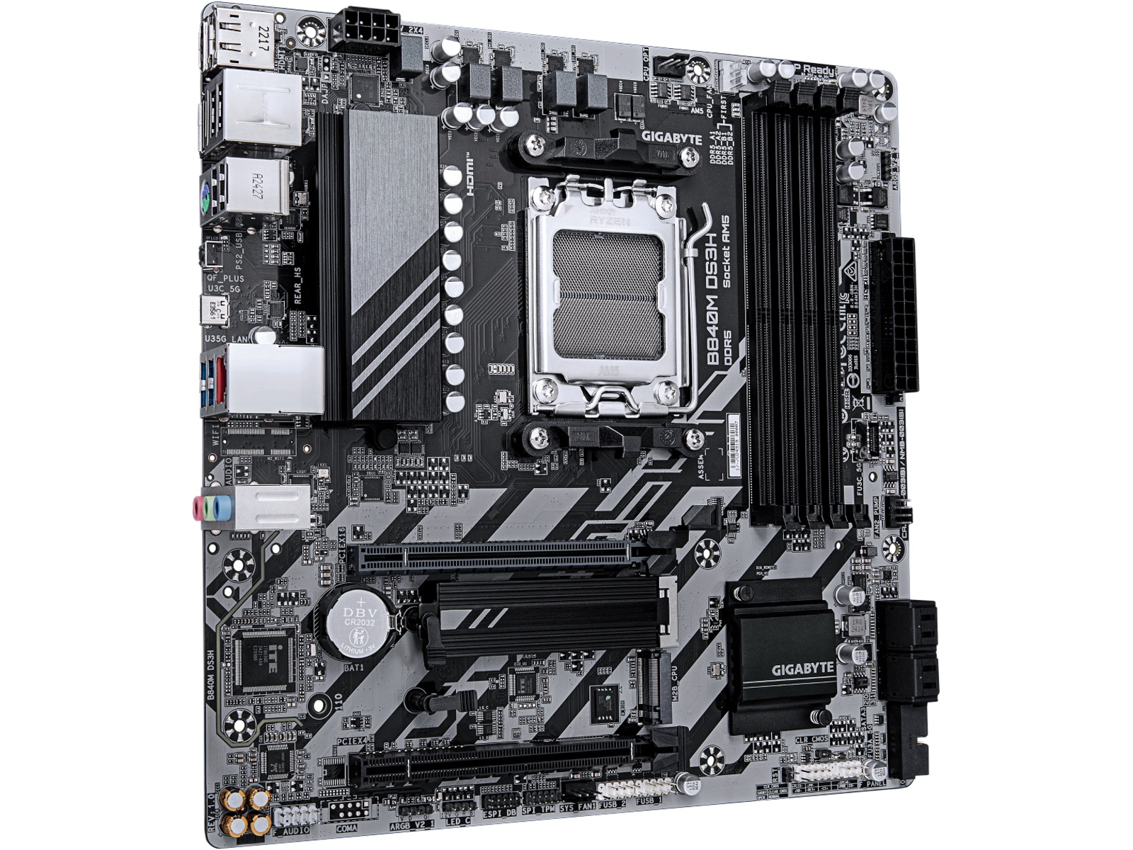 Gigabyte B840M DS3H Moderkort AMD Socket