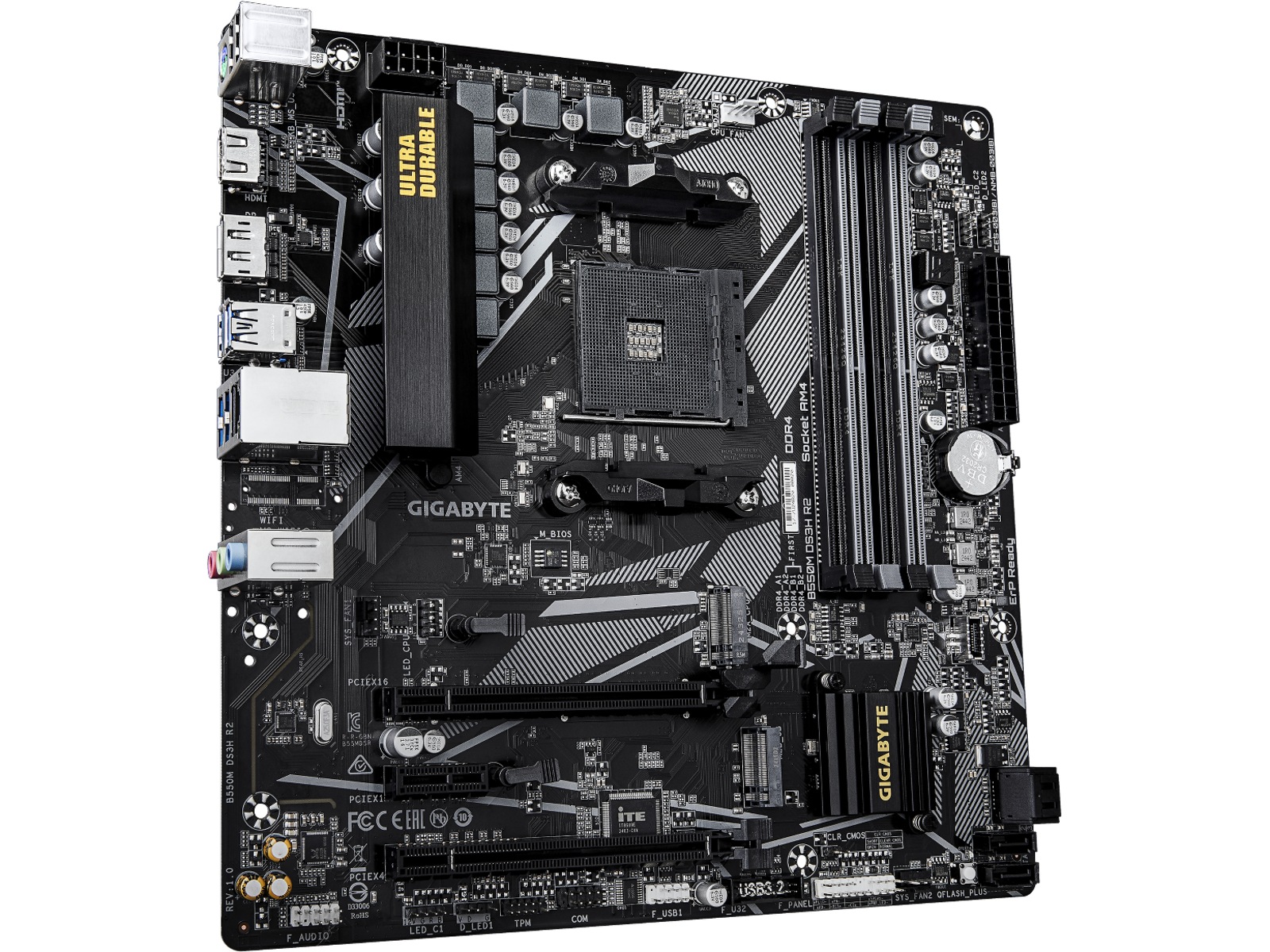 Gigabyte B550M DS3H R2 Moderkort AMD Socket