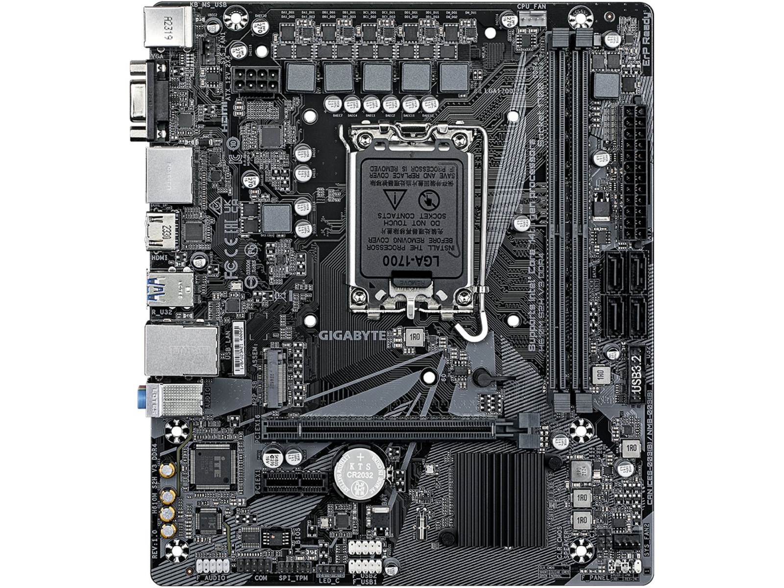 Gigabyte H610M S2H V3 DDR4 Moderkort Intel Socket