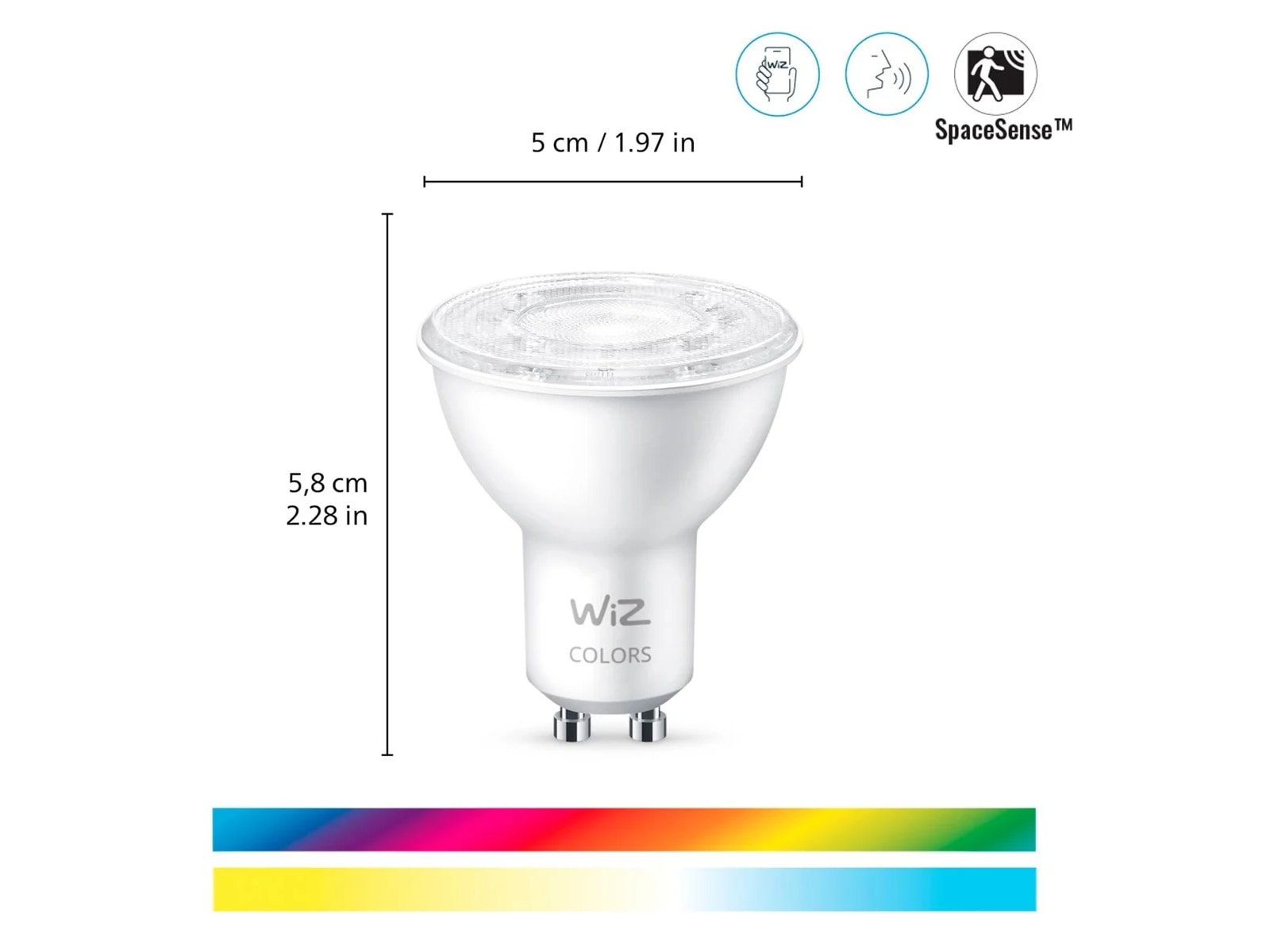 WiZ BLEspot 50w GU10-glödlampa (3-pack) LED-lampor & glödlampor