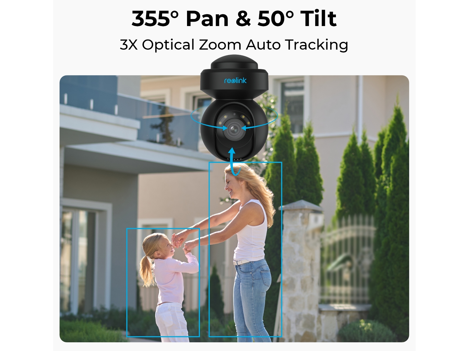 Reolink E1 Outdoor WiFi övervakningskamera utomhus (svart) Övervakningskamera