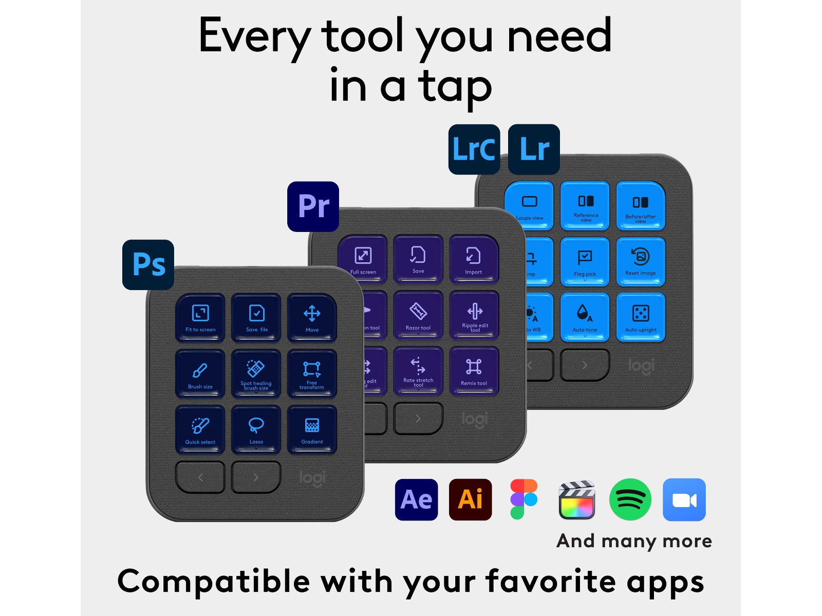 Logitech MX Creative Console (svart) Tangentbord