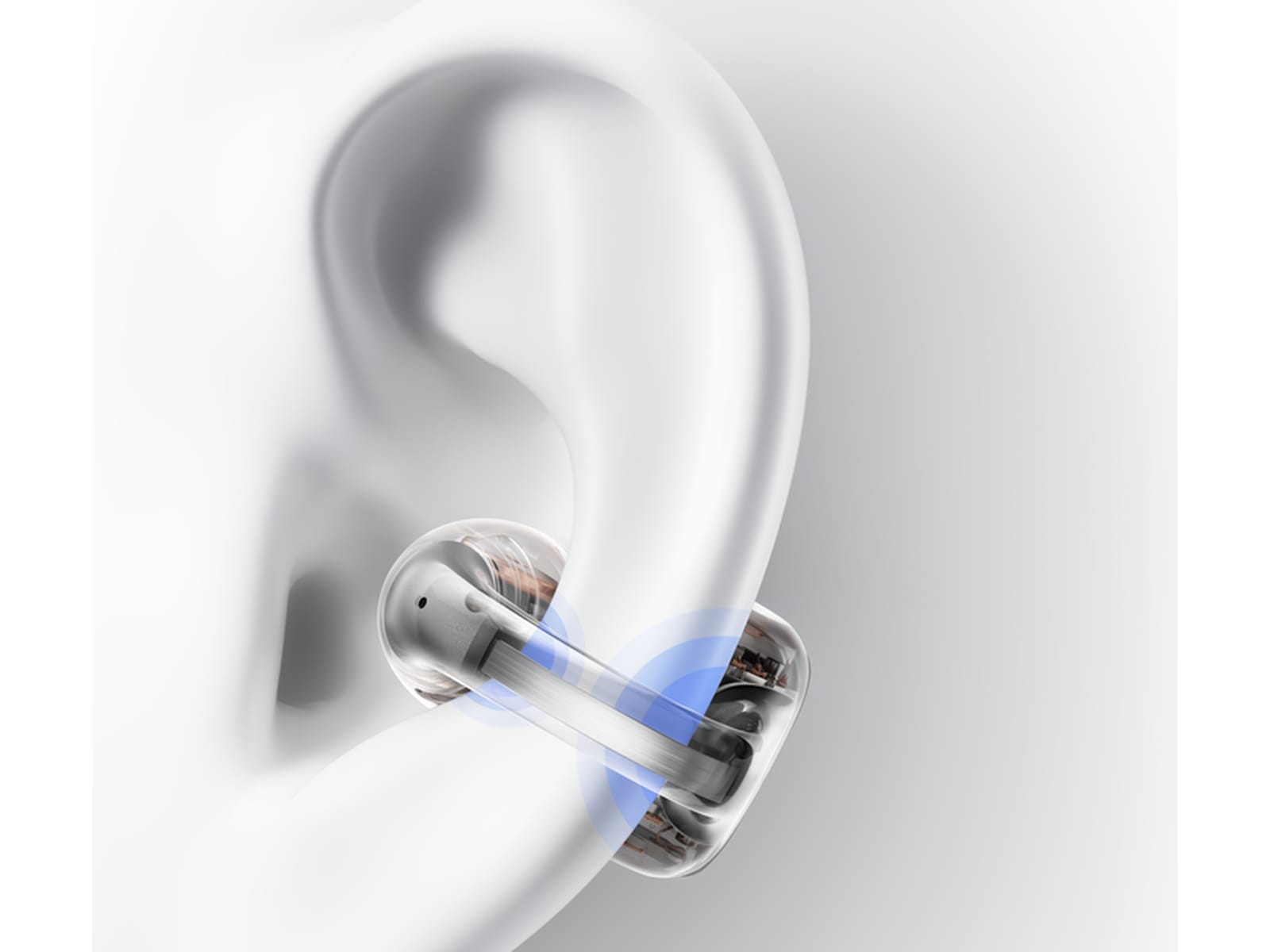 SHOKZ OpenDots Trådlösa öppna hörlurar, half In-Ear (grå) In-ear hörlurar