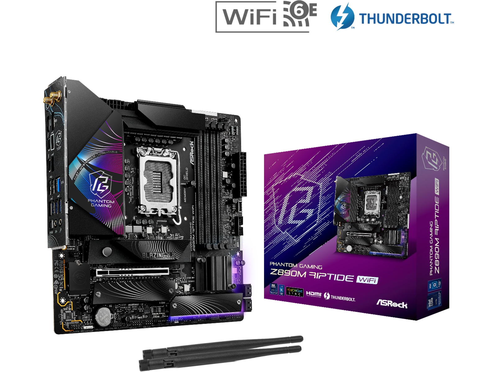 ASRock Z890M RIPTIDE WIFI Hovedkort -B-Grade Demo moderkort