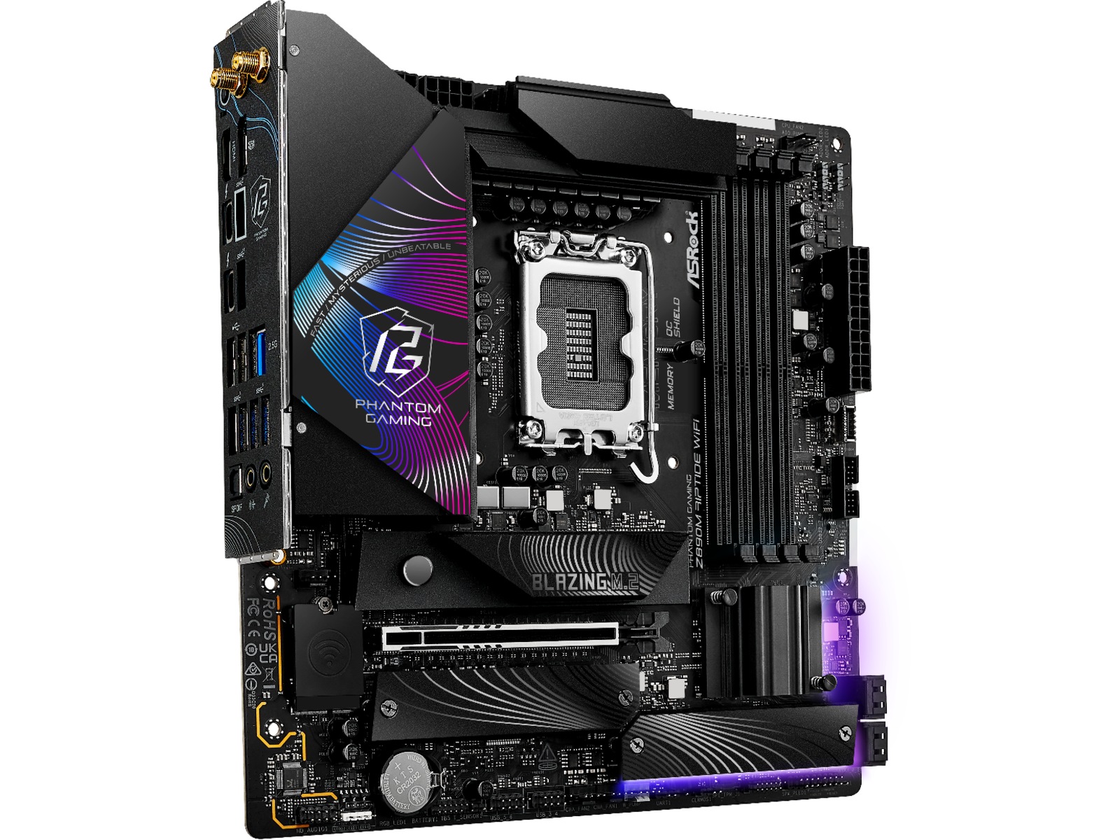 ASRock Z890M RIPTIDE WIFI Hovedkort -B-Grade Demo moderkort